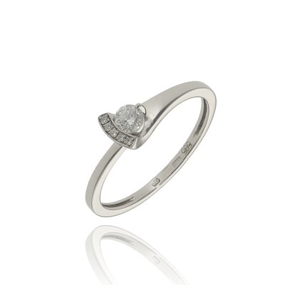 Fehér arany gyűrű 55-ös méret (B40433_3I)